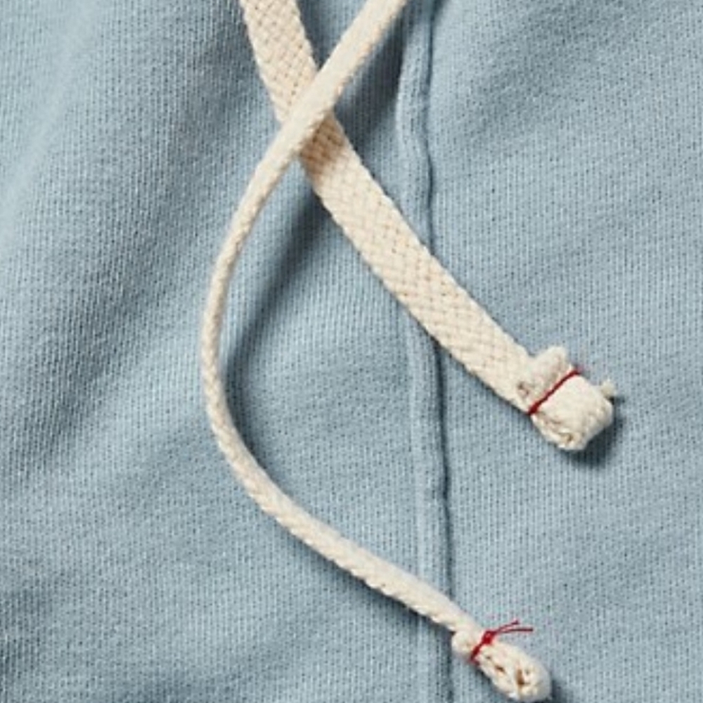 Les Tien Organic Dusty Blue Cotton Terry Lounge Pants - Picture 3 of 6